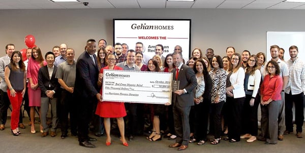 Gehan Homes Donates Towards Rebuilding After Hurricane Florence